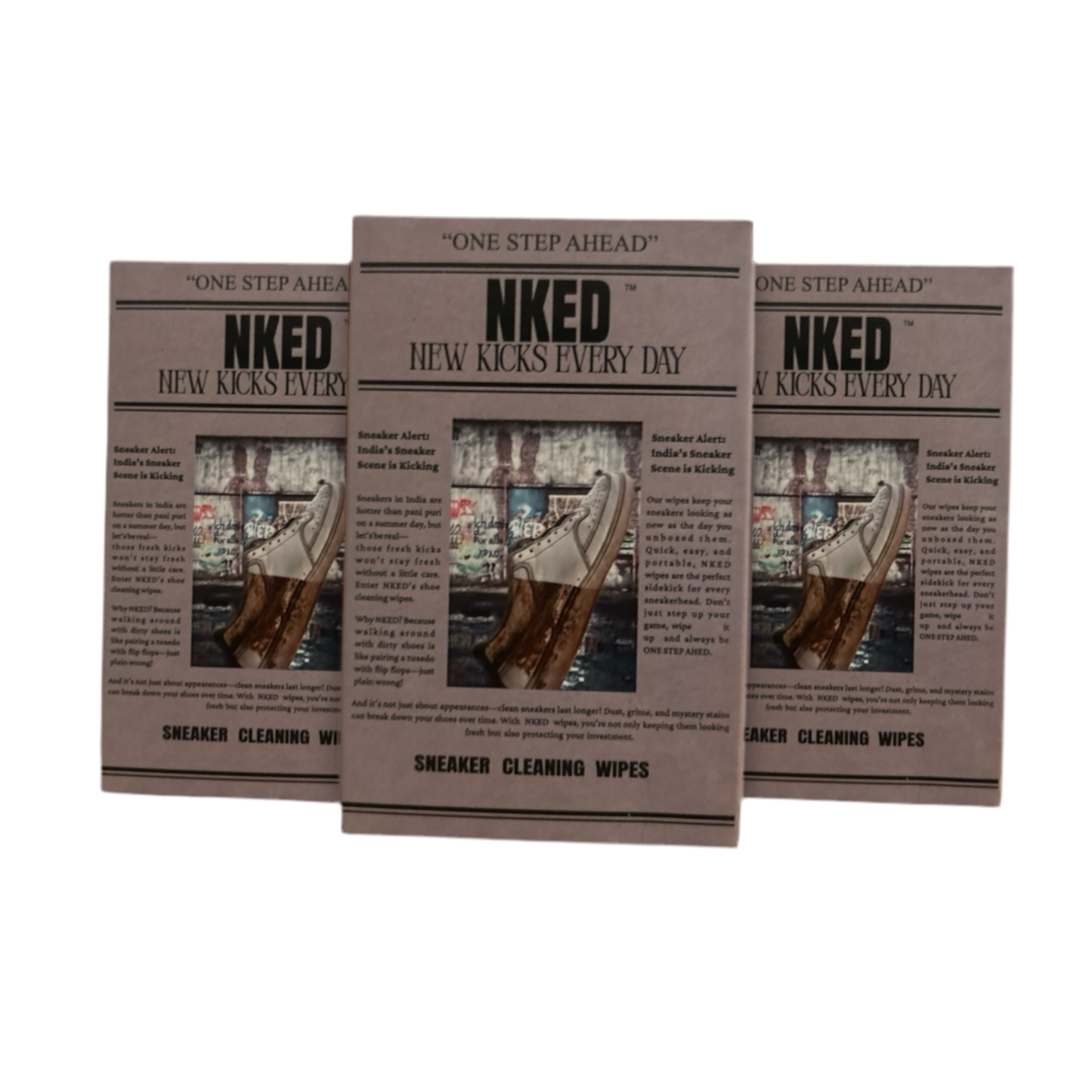 NKED Sneaker Cleaning Wipes (Pack of 3)